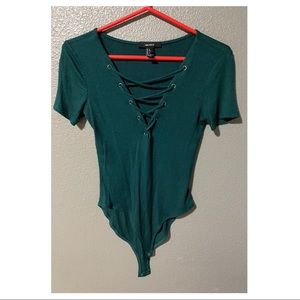 Cute dark green body suit✨